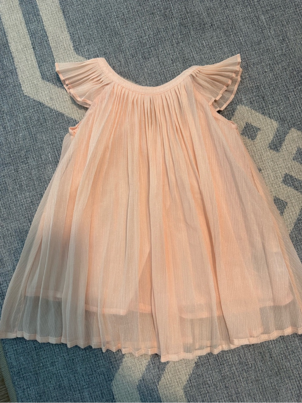 Baby Gap Peach Pleated Tulle Baby Dress